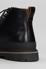 Prescott Combat Boots In Dark Brown Leather