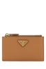 Prada Woman Sand Leather Card Holder