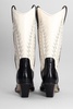 Rosario Texan Boots In Beige Leather