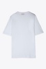 Girocollo Regular White Gauzed Cotton T-shirt