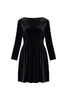 Velvet Dress With Long Sleeves Emporio Armani