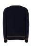 Prada Logo-Intarsia Striped-Trim Crewneck Jumper