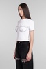 T-shirt In White Rayon