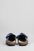 Chain Loafer Slipper-mule In Blue Denim