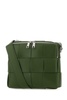 Olive Green Leather Cassette Camera Crossbody Bag