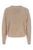 Miu Miu Woman Sand Cashmere Sweater