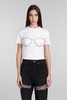 T-shirt In White Rayon