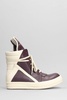 Geobasket Sneakers In Viola Leather