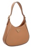 PRADA Elegant Saddle Brown Leather Mini Shoulder Bag - 26x17 cm