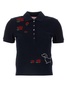 Thom Browne Woman Navy Blue Piquet Polo Shirt