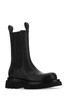 Bottega Veneta Woman Black Leather Lug Boots