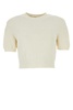 Ivory Stretch Polyester Blend Sweater