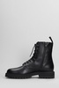 Combat Boots In Black Leather