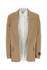 Oversized boxy cotton blazer