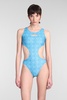 Beachwear In Cyan Polyamide