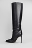 High Heels Boots In Black Leather