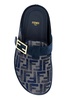 Fendi Woman Embroidered Denim Feel Slippers