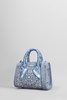 Shoulder Bag In Blue Cotton