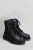 Combat Boots In Black Leather