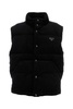 Black Corduroy Sleeveless Down Jacket