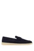 Prada Man Navy Blue Suede Loafers