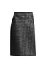 Intrecciato Leather Pencil Skirt