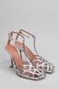 Lidia Sandals In Silver Leather