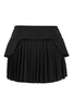 Black Stretch Polyester Blend Mini Skirt