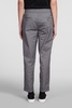 Rem Slim Low Rise Pants In Grey Cotton