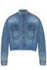 R13 Denim Jacket With Tears T-Shirt