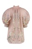 ZIMMERMANN Eco-Conscious Floral Ramie Blouse with Frilled Neck