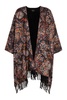 ETRO Luxury Multicolor Paisley Wool Cape