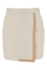 Ivory Canvas Mini Skirt