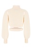 Ivory Stretch Wool Blend Sweater