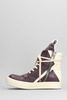 Geobasket Sneakers In Viola Leather