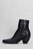 Atom High Heels Ankle Boots In Black Polyester