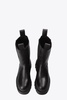 Woman Leather Chelsea Boot Black leather calf-high chelsea boots with chunky sole