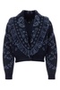 Embroidered Wool Blend Cardigan