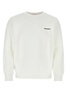 White cotton Script Embroidery Sweatshirt