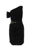 Black stretch viscose mini dress