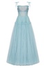 Ocean Wave Tie-straps tulle prom dress