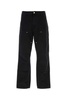 Black Cotton Double Knee Pant