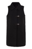 Fay Wool Vest in Black