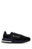 Black Fabric And Suede Elite Active Sneakers