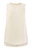 Peserico Sleeveless Linen Top in Beige