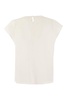 Peserico Crepe De Chine Top With Sequin Pocket in White