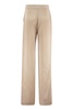 Antonelli Viscose And Linen Palazzo Trousers in Beige