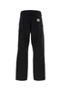 Black Cotton Double Knee Pant