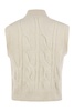 Peserico Cable Zip Vest In Alpaca Wool in White