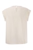 Peserico Top In Precious Silk Crepe De Chine With Watery Embroidery in Pearl